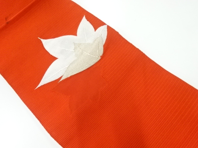 リサイクル　絽綴れ楓模様織出し名古屋帯